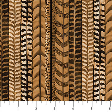 Naturescapes Pheasant Grove Feather Stripe Rust Multi