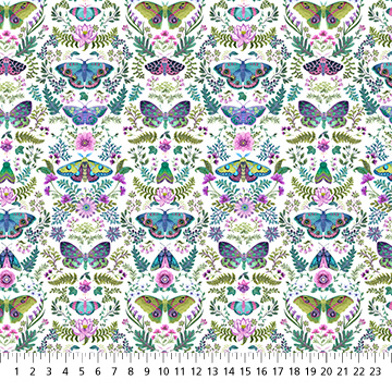 Nightshade Damask White Multi