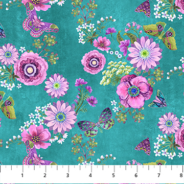 Nightshade Floral Teal Multi