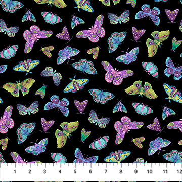 Nightshade Tossed Moth Black Multi