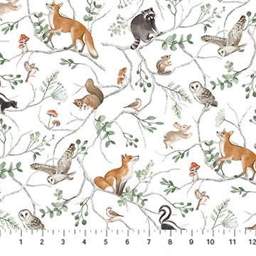 Tanglewood Animal Vine White Multi