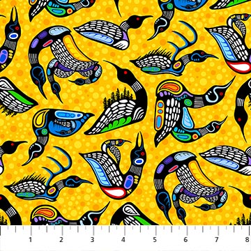 The Four Seasons Loons Yellow Multi