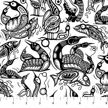 The Four Seasons Tonal Loons White Black