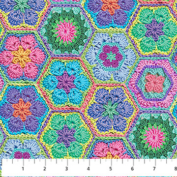 Topsy Turtles Crochet Hexie Lt Green Multi