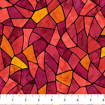 Tree Of Life Stained Glass Red Multi