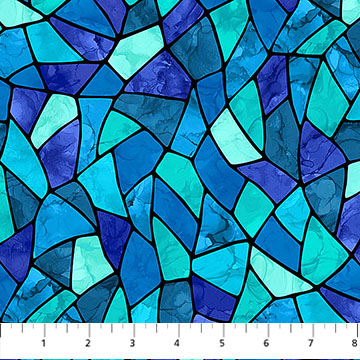 Tree Of Life Stained Glass Blue Multi