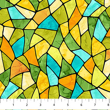 Tree Of Life Stained Glass Yellow Multi
