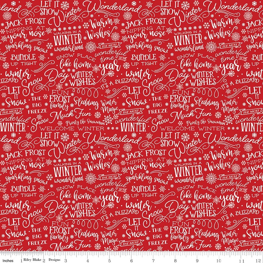 A Perfect Winter Text Red