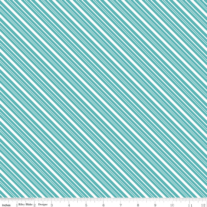A Perfect Winter Stripes Blue
