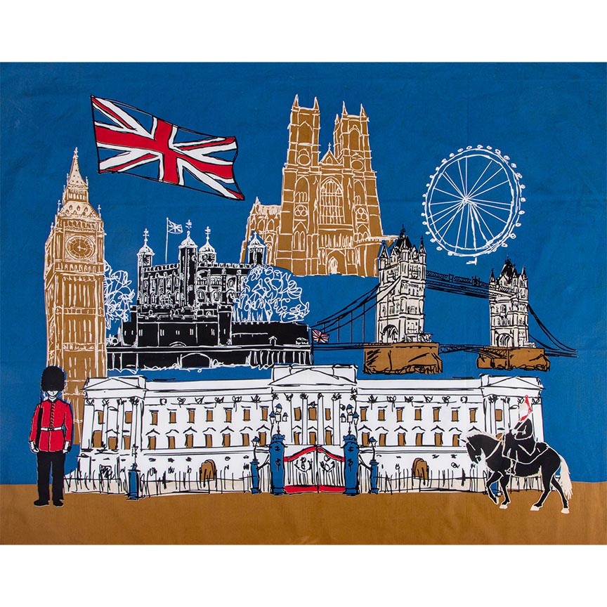 Batiks Around the World - London Rainstorm Panel