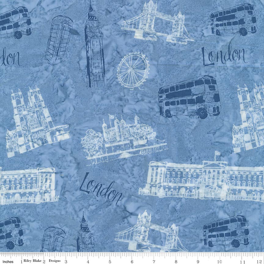 Batiks Around the World - London Skystone