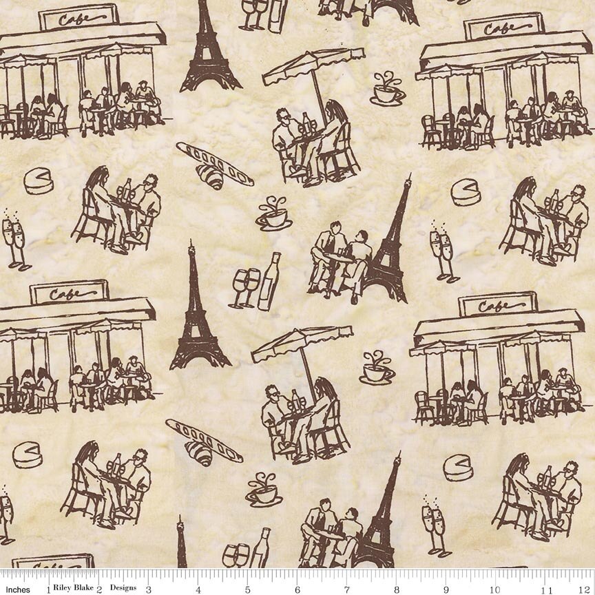 Batiks Around the World - Paris Smoke and Diamonds
