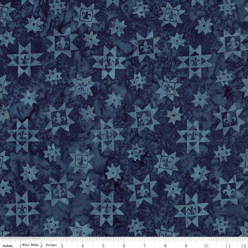 Batiks Around the World - Paris Stone Blue