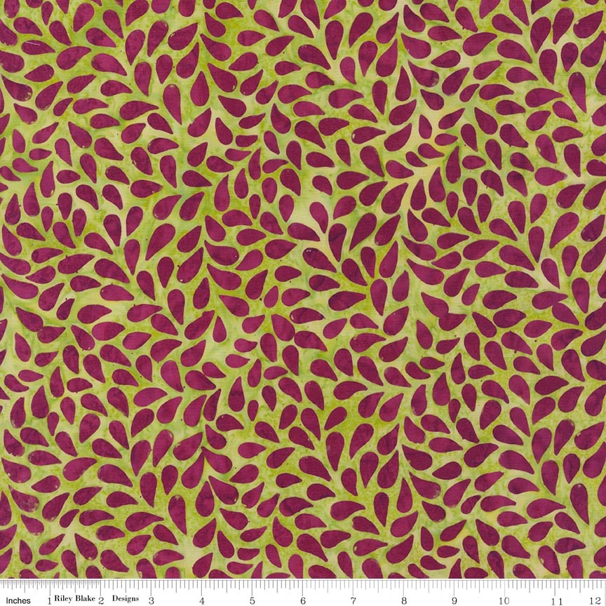 Batiks Bloom Anyway Chartreuse