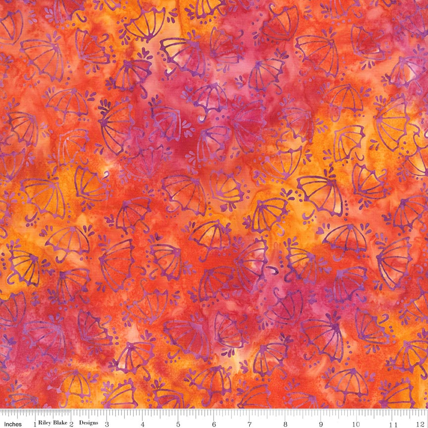 Batiks Bloom Anyway Pumpkin