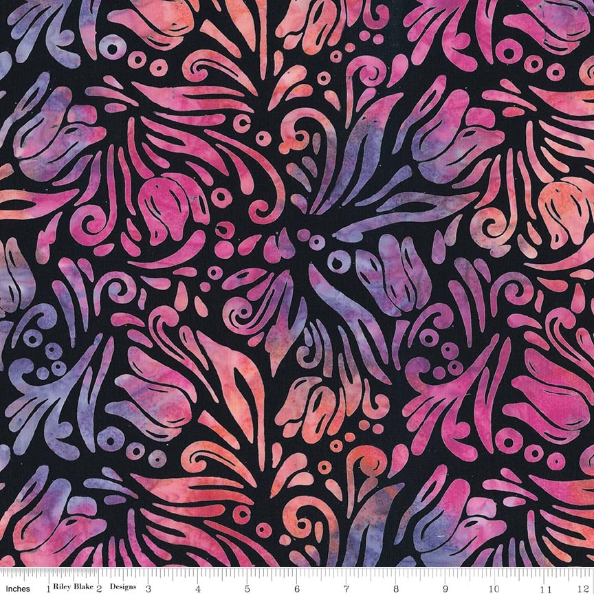 Batiks Bloom Anyway Raven