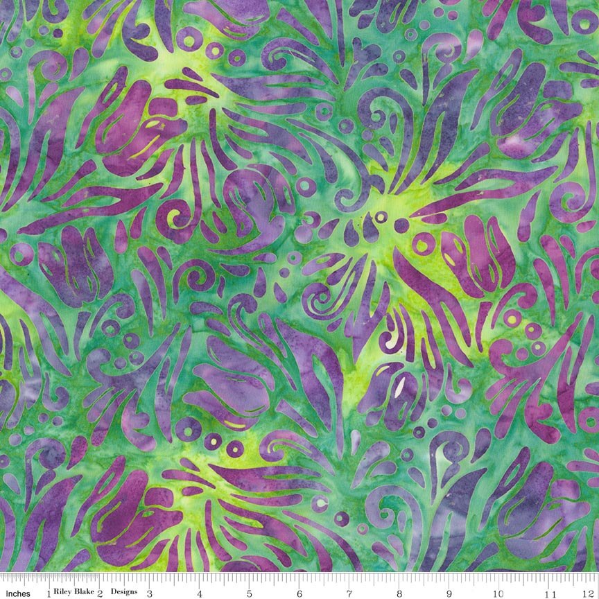Batiks Bloom Anyway Jade