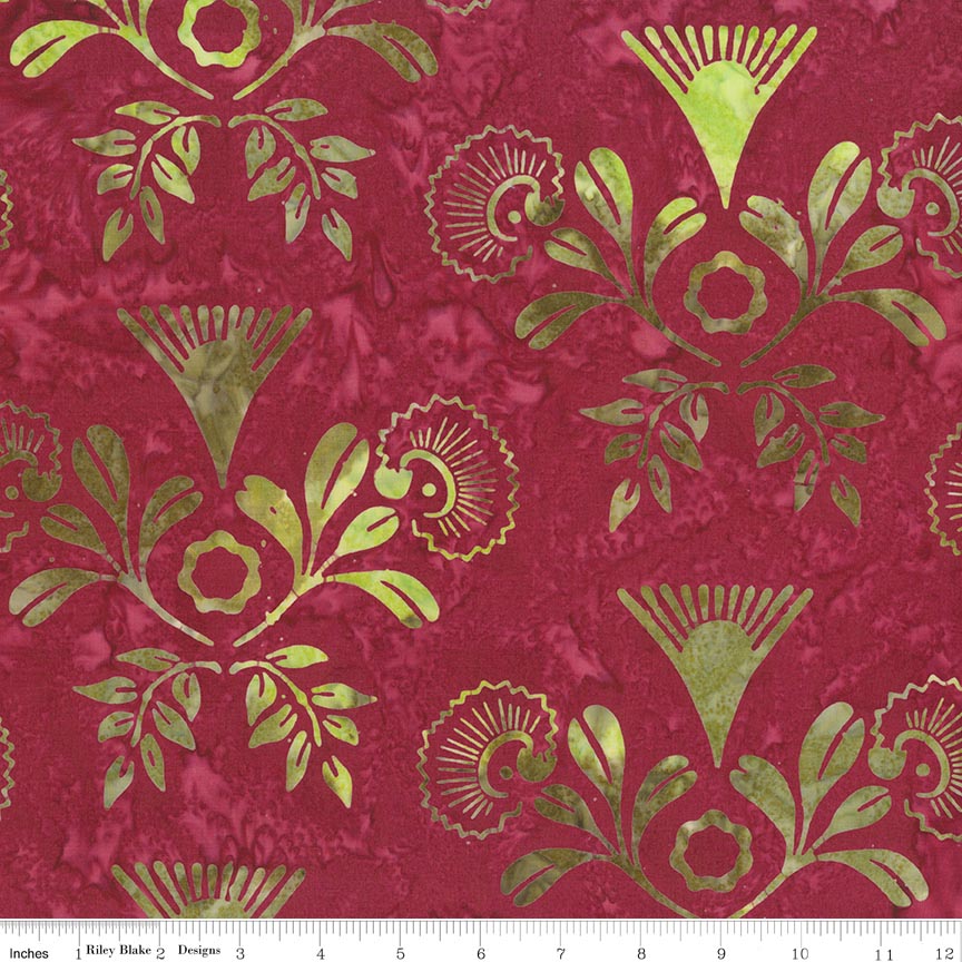 Batiks Damask Rose Sassy