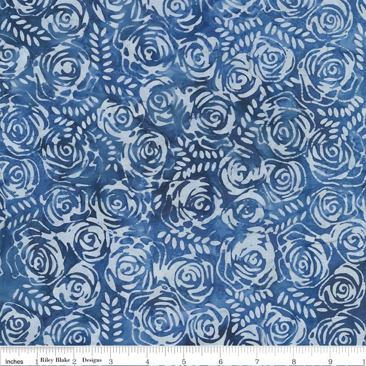 Batiks Everblue Rainstorm
