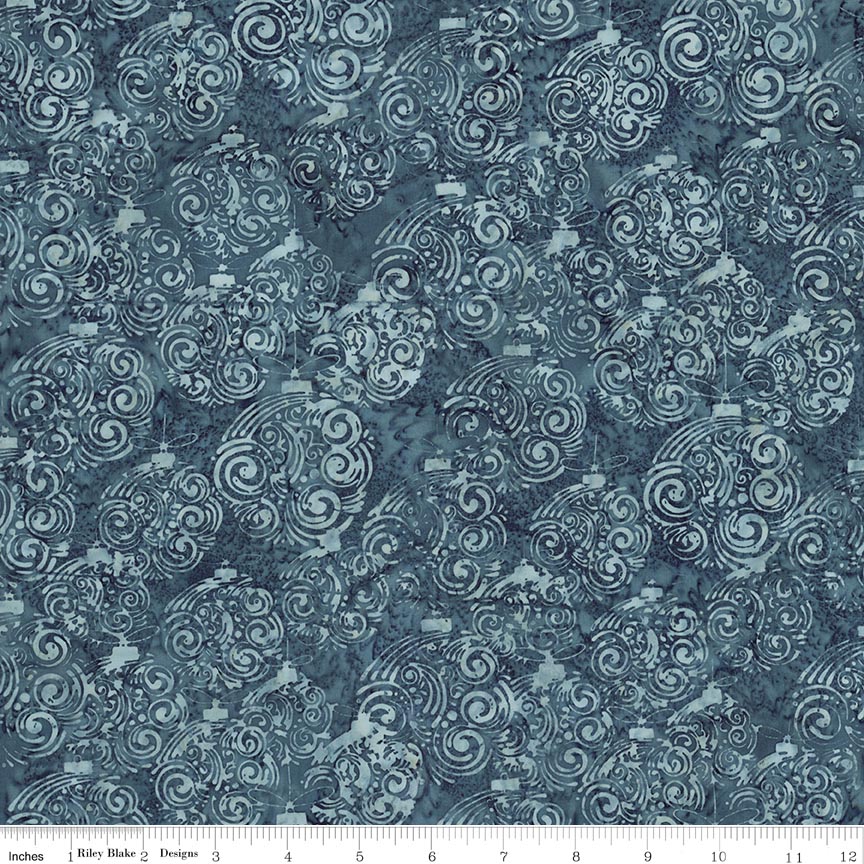 Batiks Express Yourself! Holiday Sparkle Stone Blue
