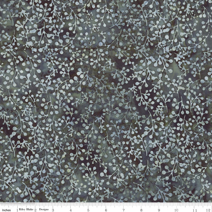 Batiks Flora Noire Stormy Seas