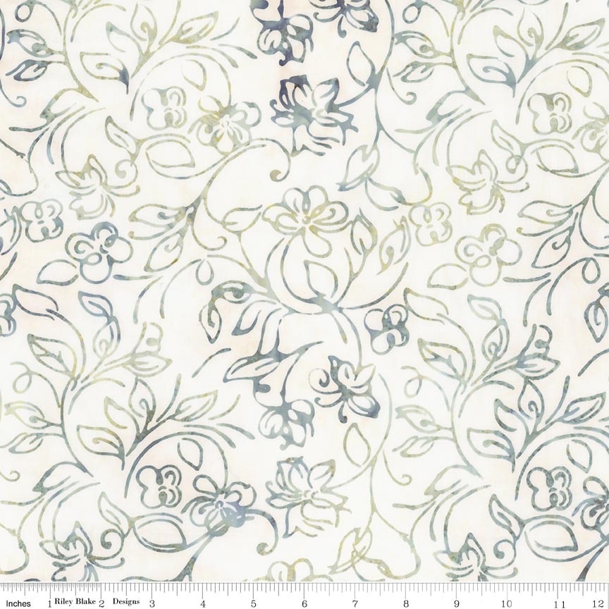 Batiks Flora Noire Spearmint Sprinkles