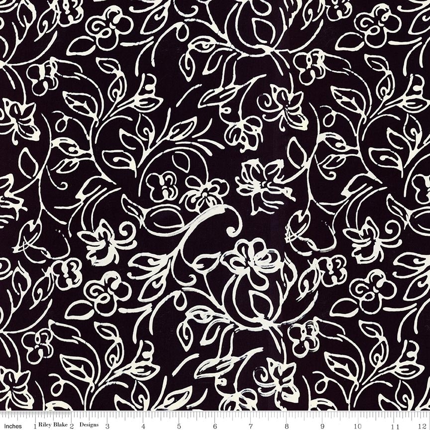 Batiks Flora Noire Onyx