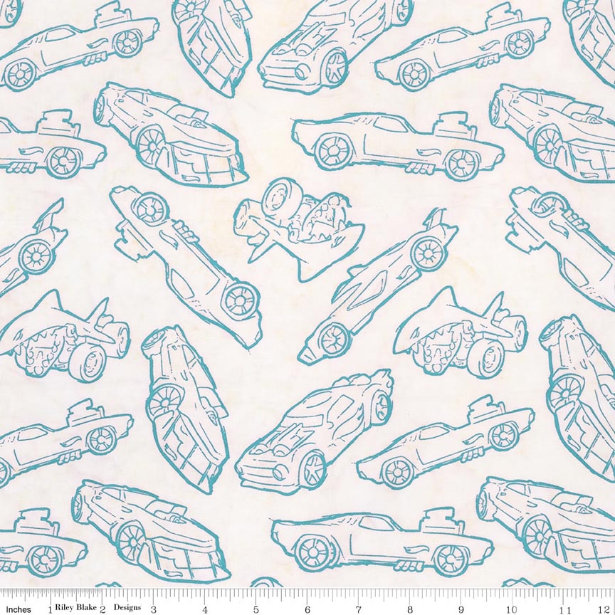 Batiks Full Throttle Hot Wheels™ Powdered Pastels