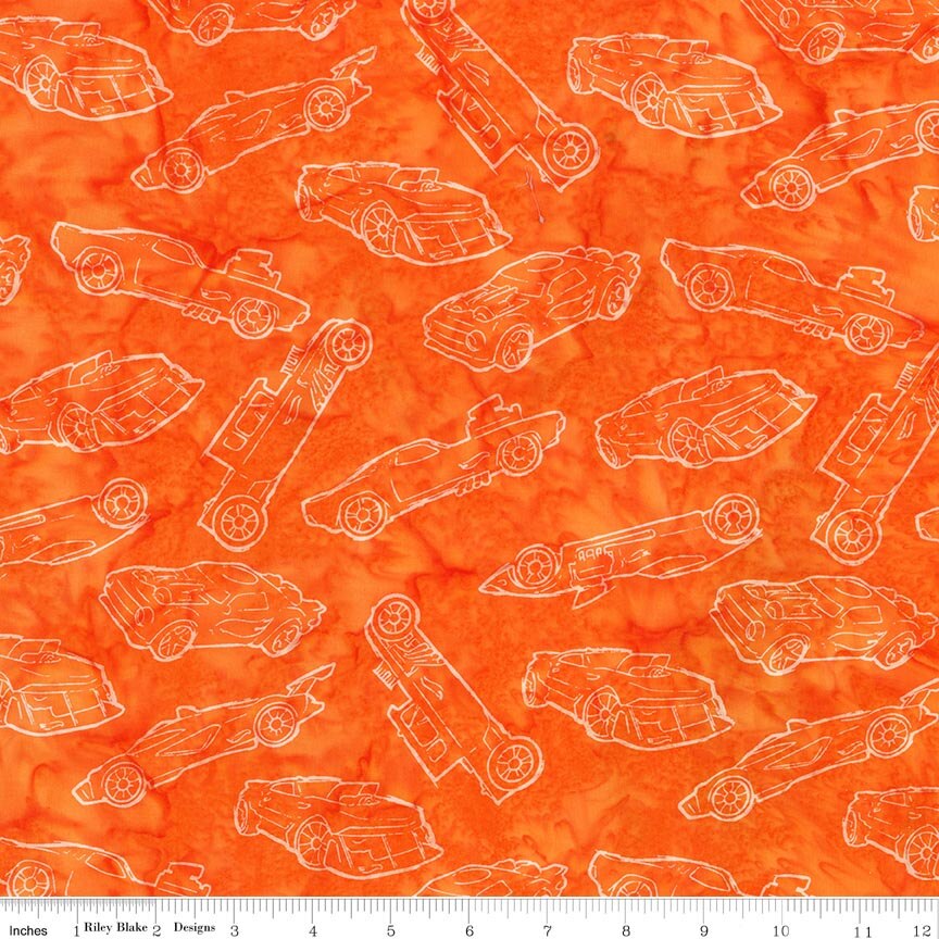 Batiks Full Throttle Hot Wheels™ Mandarin