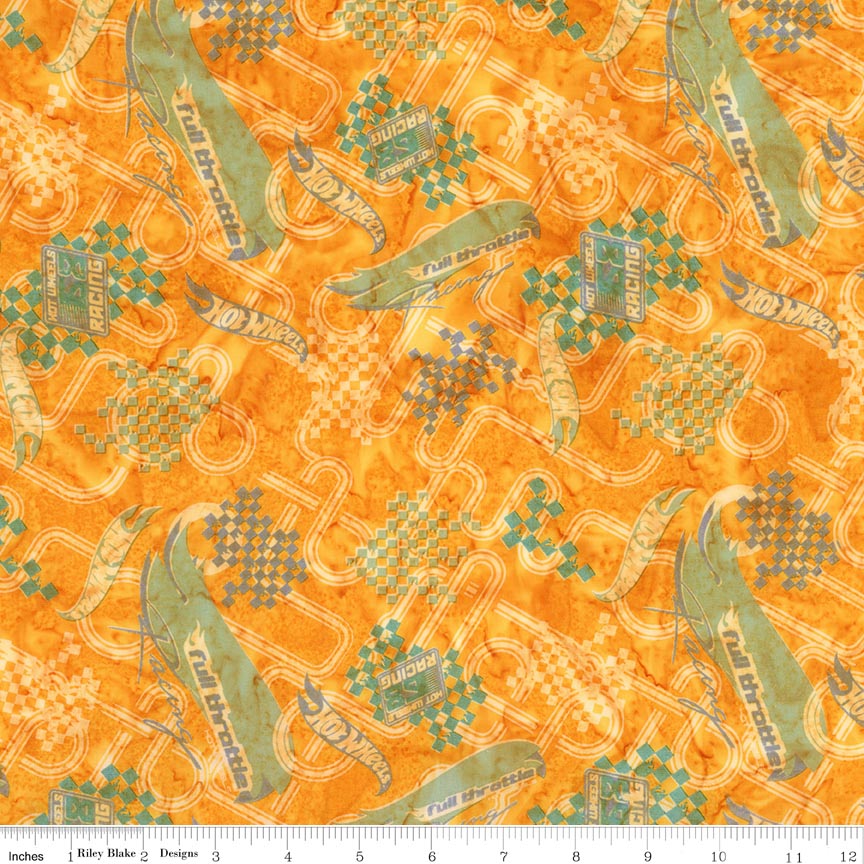 Batiks Full Throttle Hot Wheels™ Marigold