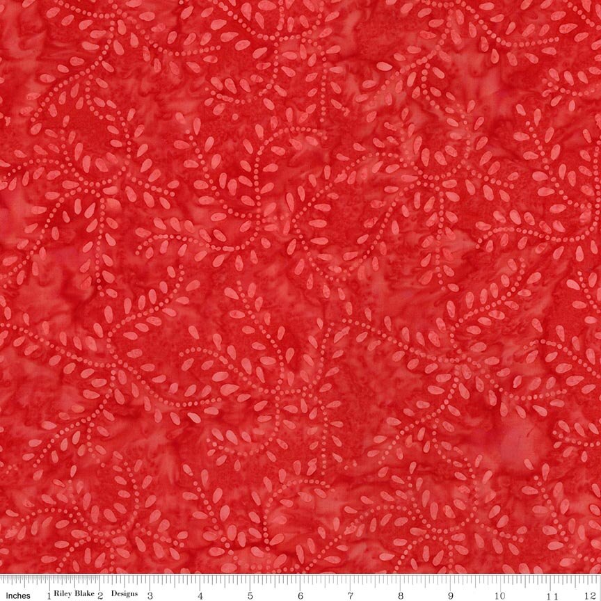 Batiks Gray & Golden Arabella Red Red