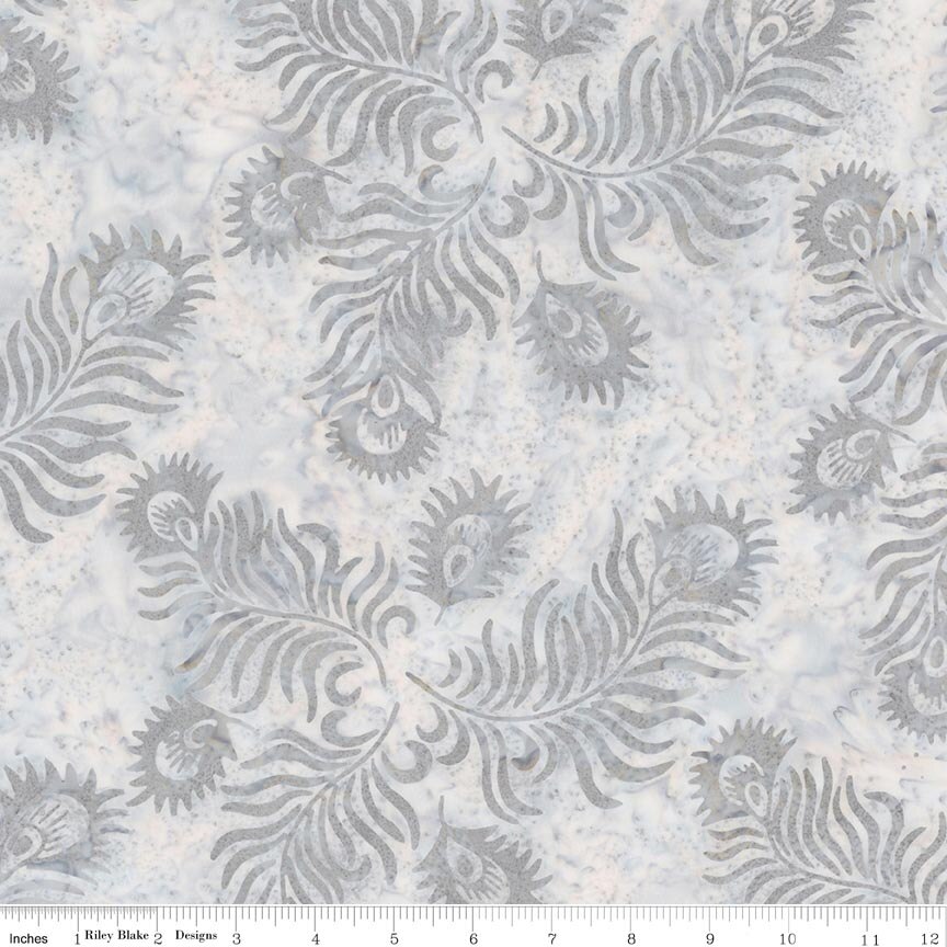 Batiks Gray & Golden Arabella Fog Gray
