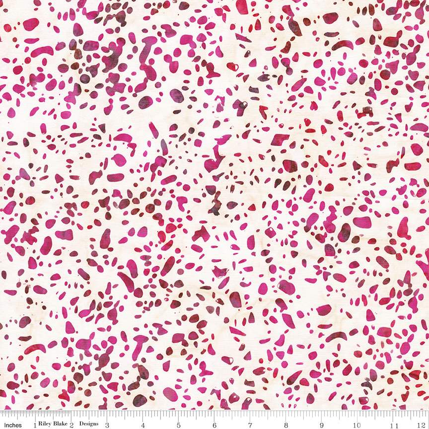 Batiks Basics Terrazzo Cranberry Chip
