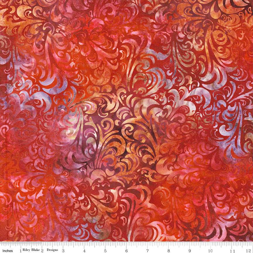 Batiks Basics Twirl & Swirl Poppy Quartz