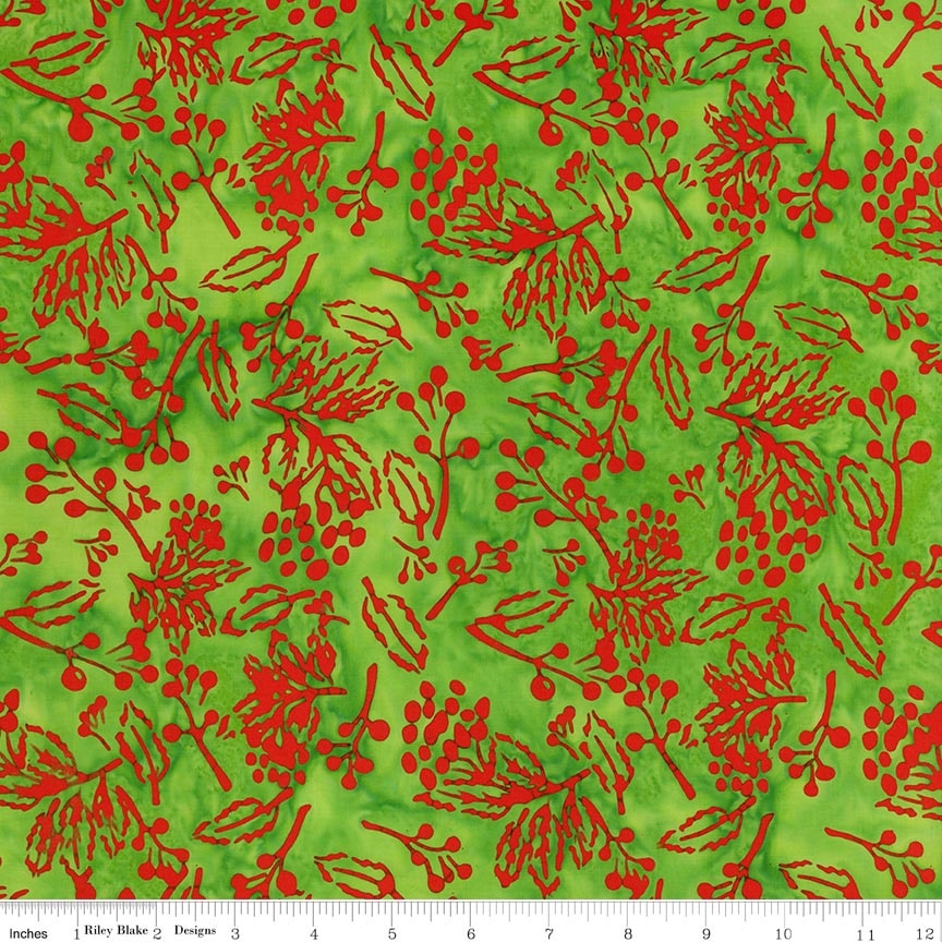 Batiks Holiday Charm Verde Pop
