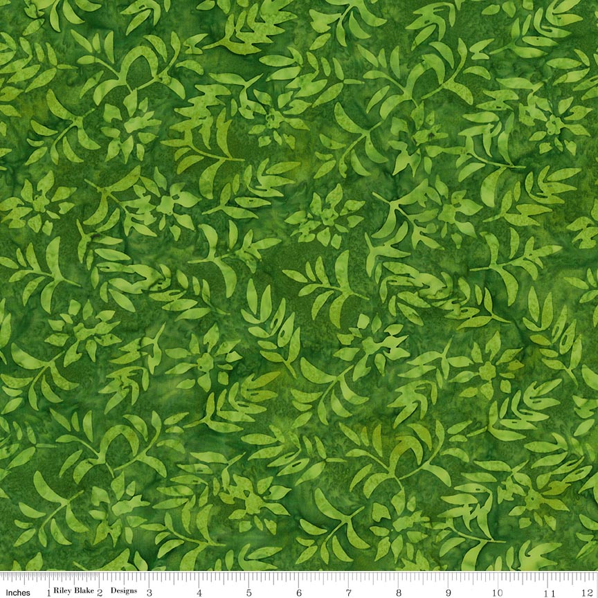 Batiks Holiday Charm Green Apple