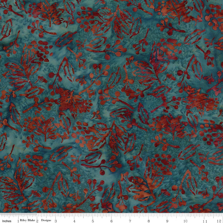 Batiks Holiday Charm Verdigris