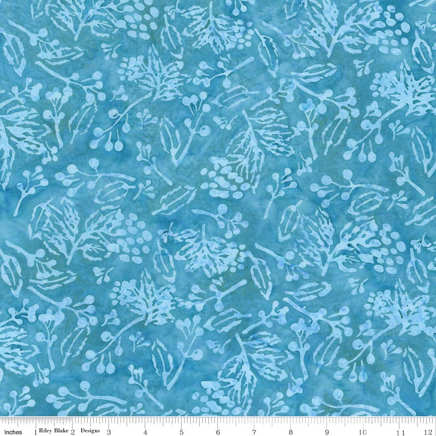 Batiks Holiday Charm Stone Blue