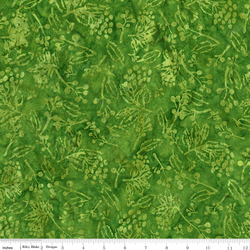 Batiks Holiday Charm Green Apple