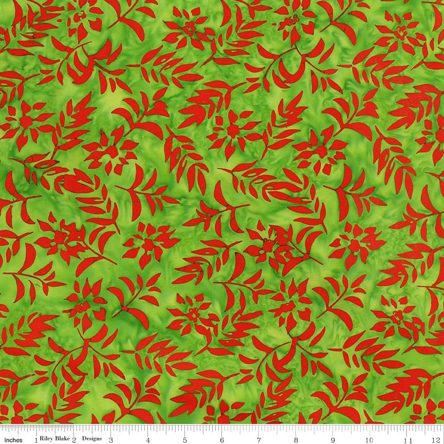 Batiks Holiday Charm Verde Pop