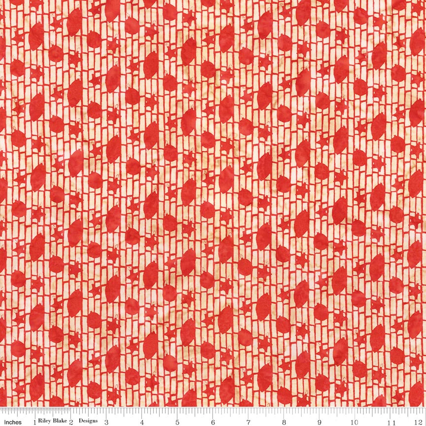 Batiks Holiday Happiness Red Candy Riot