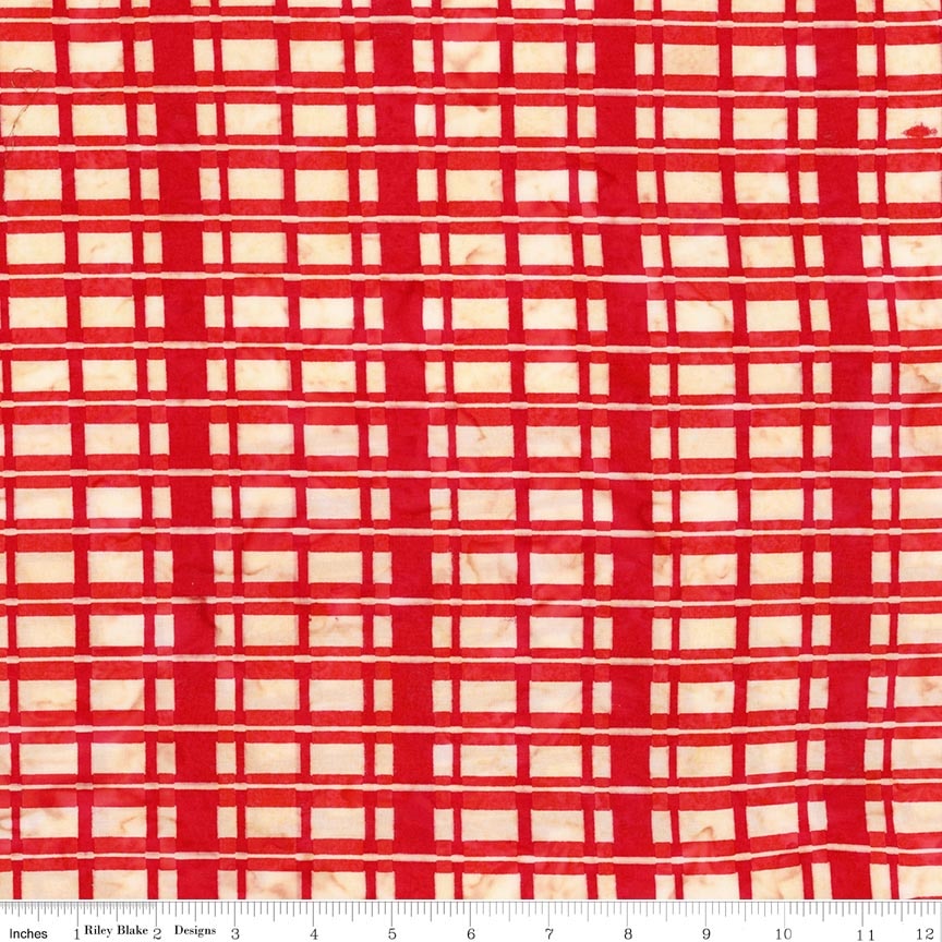 Batiks Holiday Happiness Country Lane Red