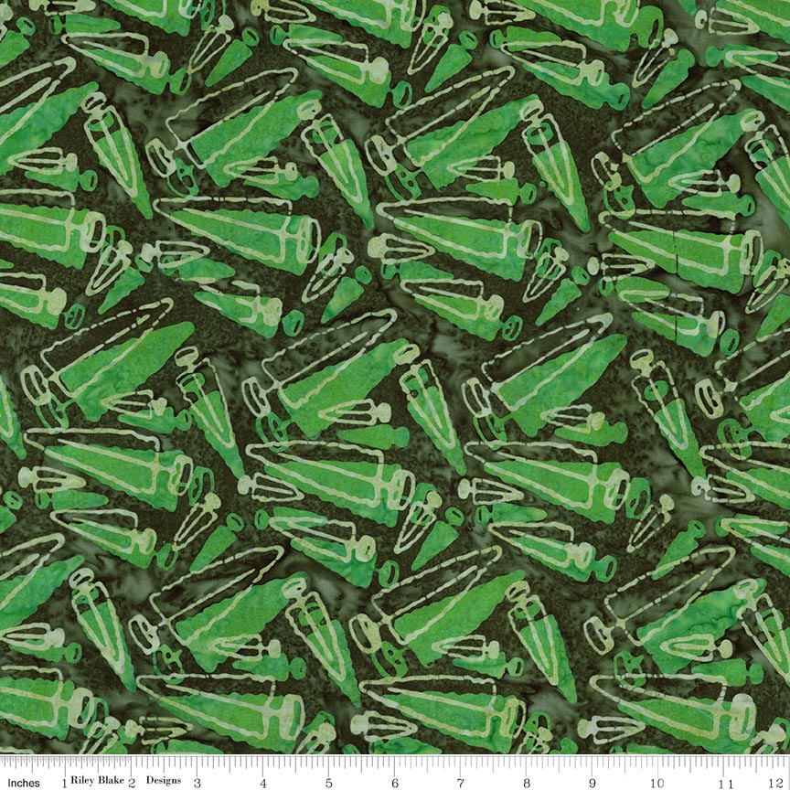 Batiks Holiday Happiness Malachite