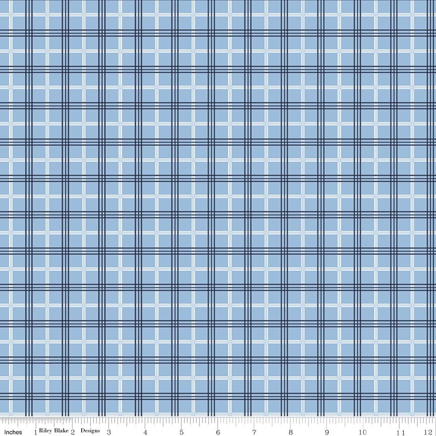 Hooray for the USA Plaid Blue
