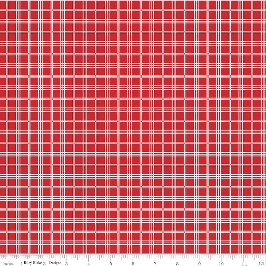 Hooray for the USA Plaid Red