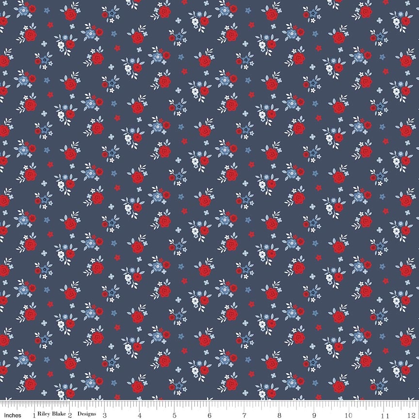 Hooray for the USA Floral Denim