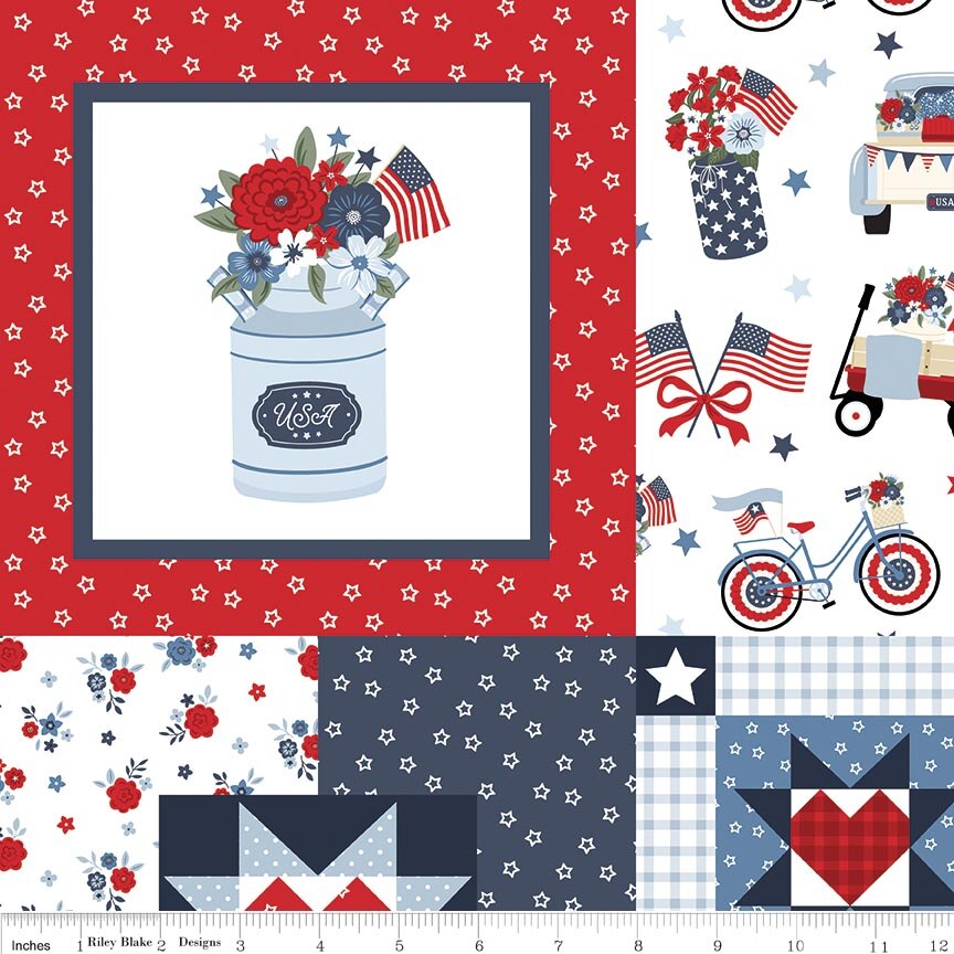 Hooray for the USA Cheater Print Multi