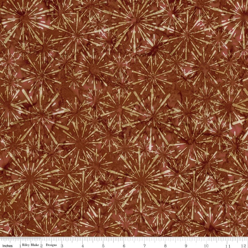 Batiks Ink & Nectar Rust Belt Red