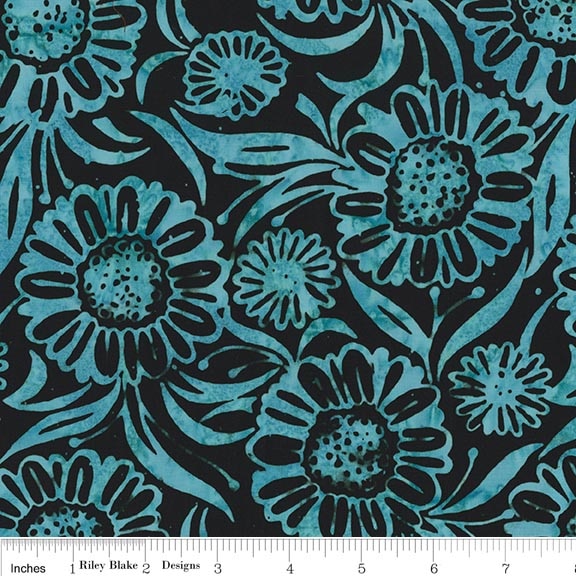 Batiks Ocean Garden Black Ink