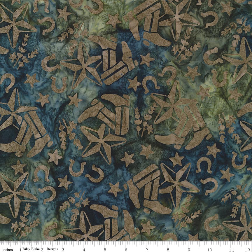 Batiks Places You'll Go Texas Indigo Dye